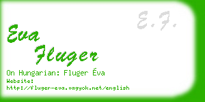 eva fluger business card